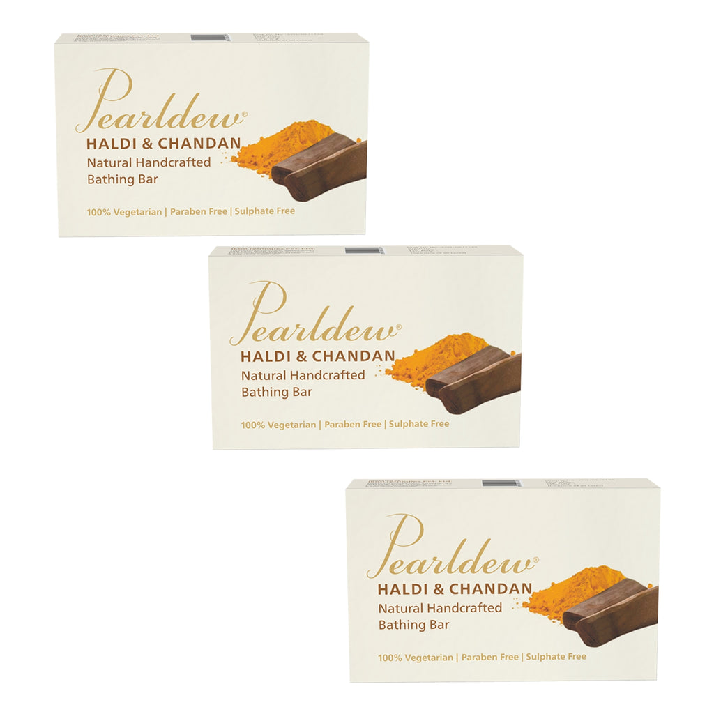 Pearldew Haldi & Chandan Natural Handcrafted Bathing Bar (75 gm)