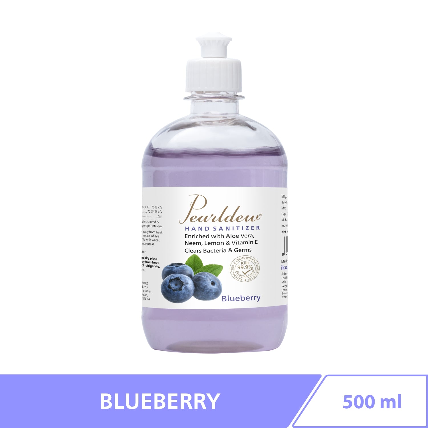 Pearldew Hand Sanitizer Gel (Blueberry) 500 ml