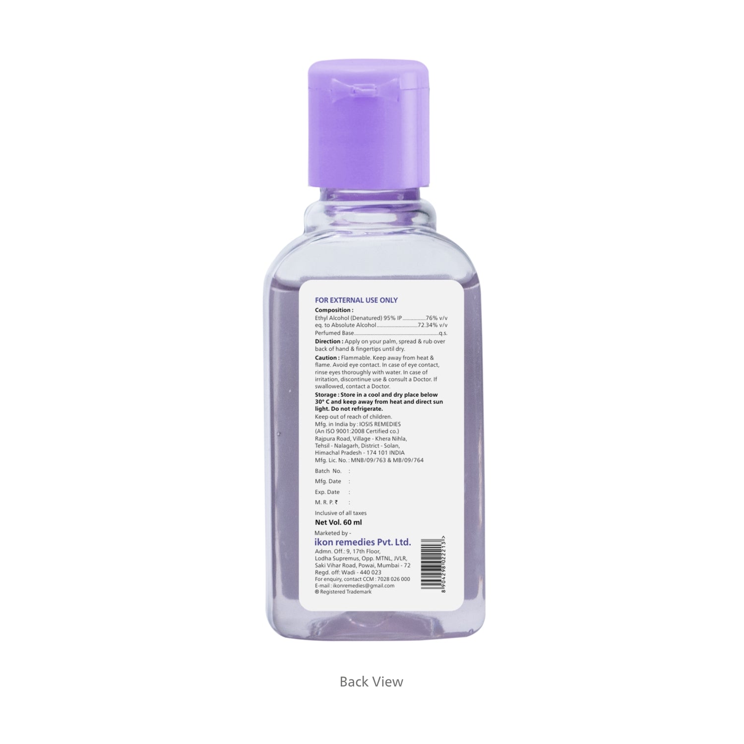 Pearldew Hand Sanitizer Gel (Blueberry) 60 ml
