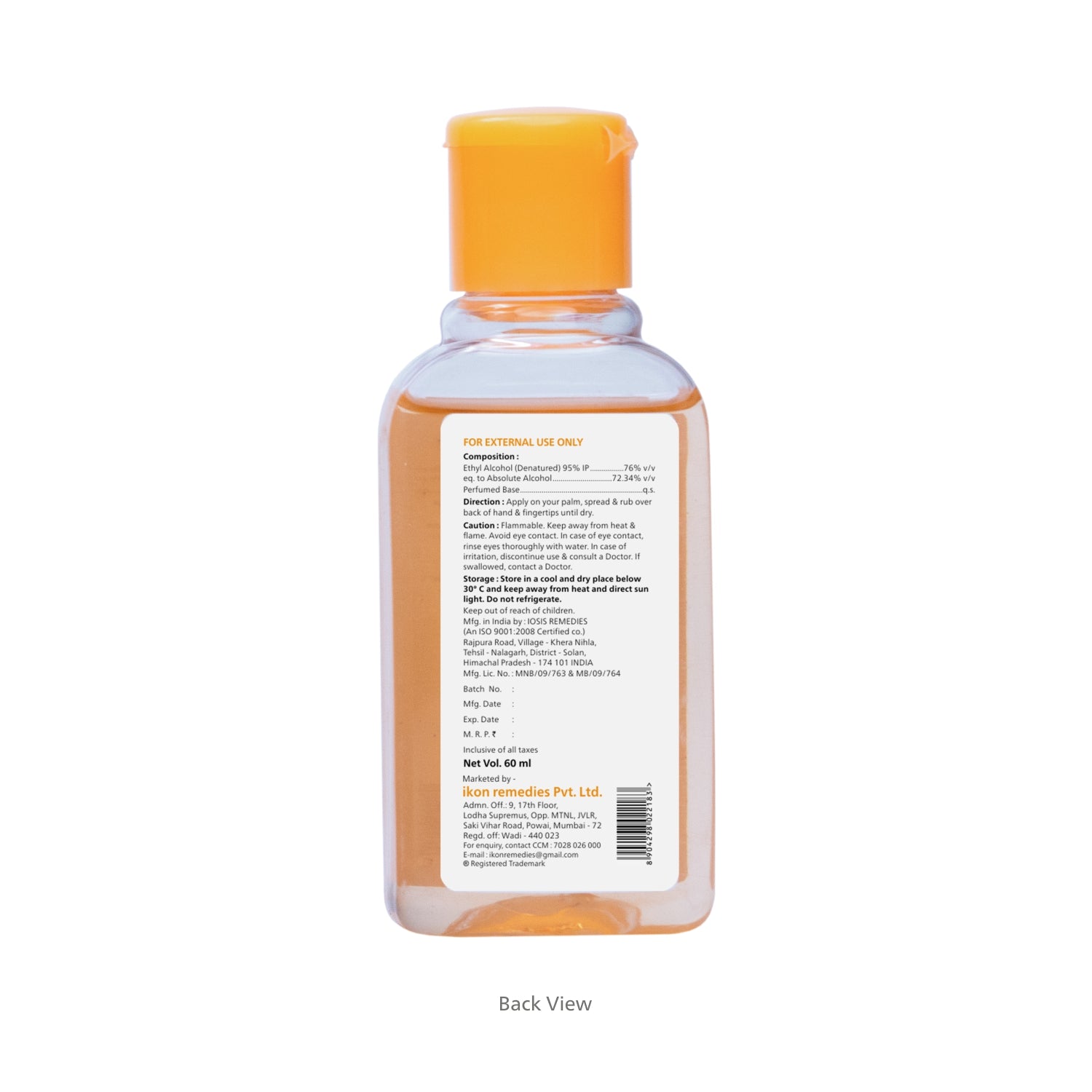 Pearldew Hand Sanitizer (Refreshing Orange) 60 ml