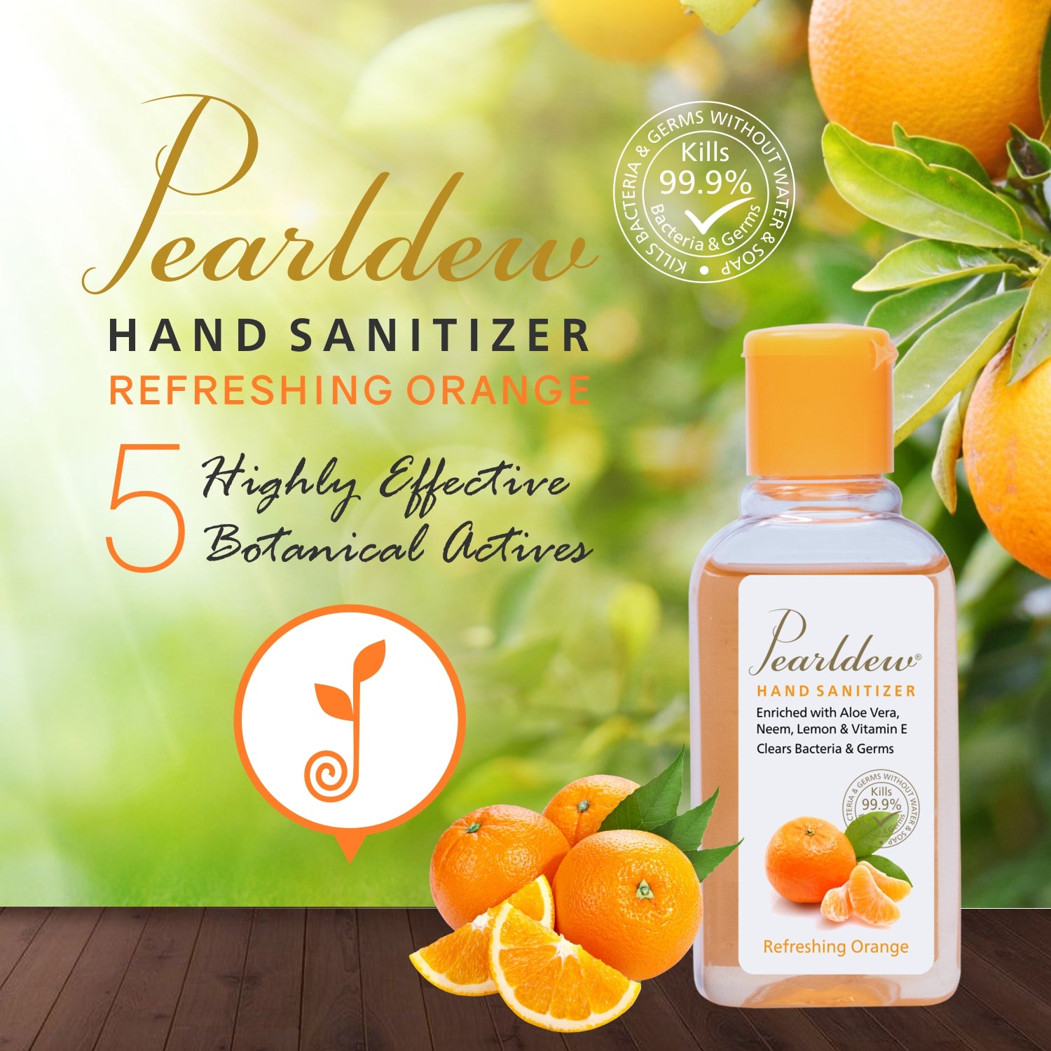 Pearldew Hand Sanitizer (Refreshing Orange) 60 ml