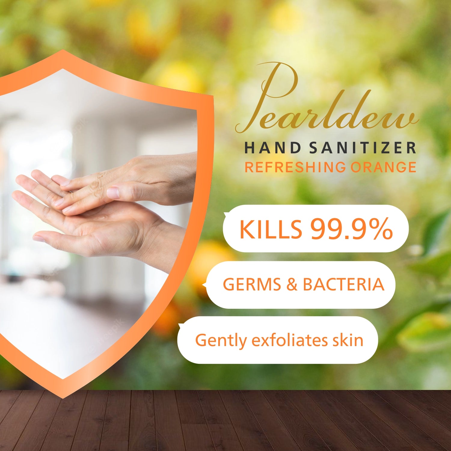 Pearldew Hand Sanitizer (Refreshing Orange) 60 ml
