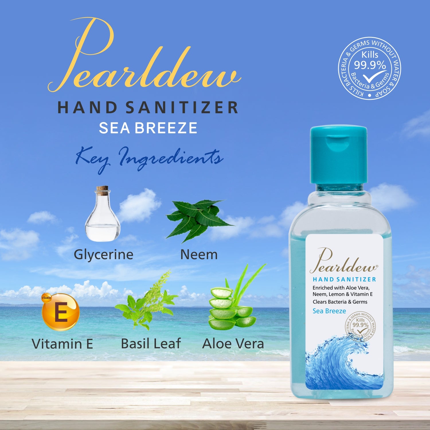 Pearldew Hand Sanitizer (Sea Breeze) 60 ml