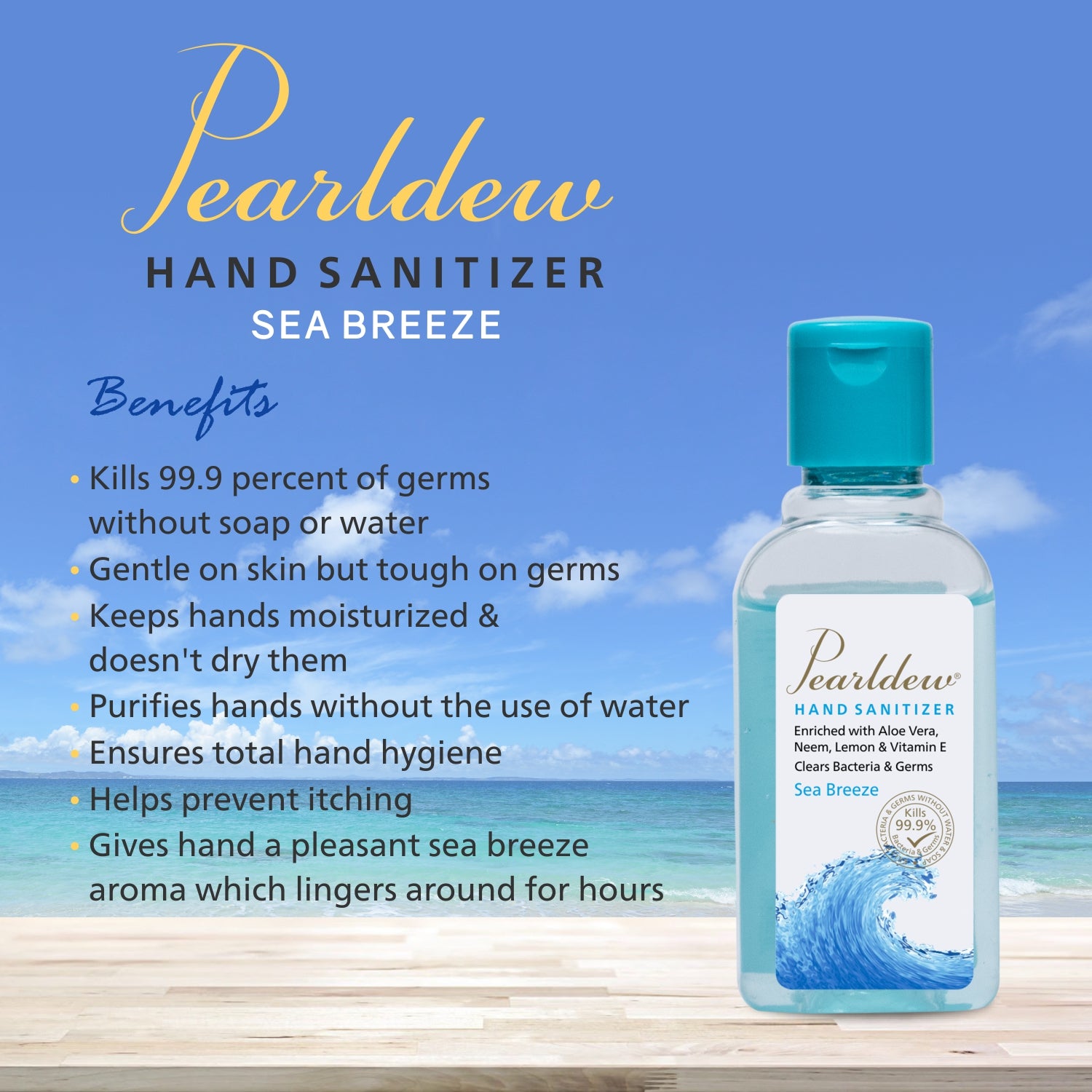 Pearldew Hand Sanitizer (Sea Breeze) 60 ml