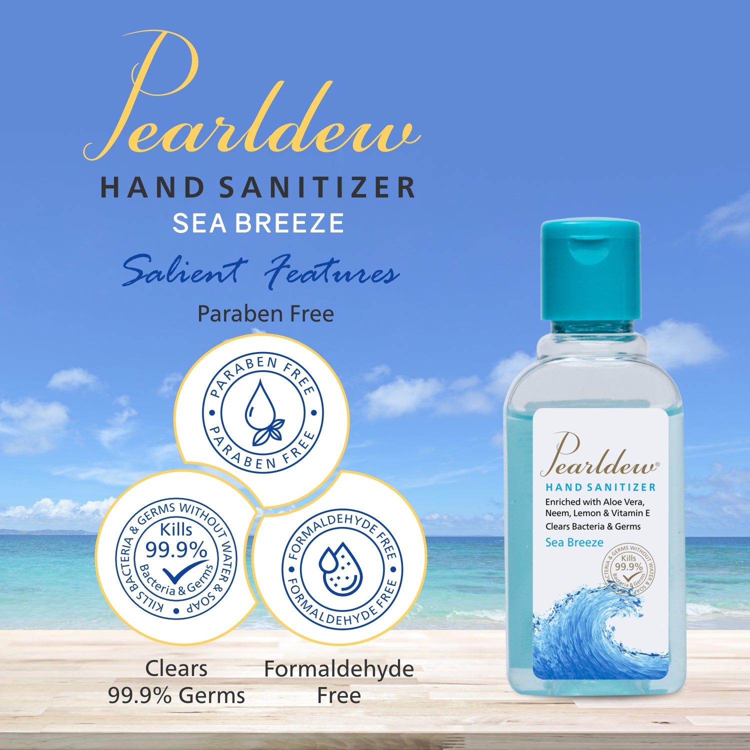 Pearldew Hand Sanitizer (Sea Breeze) 60 ml
