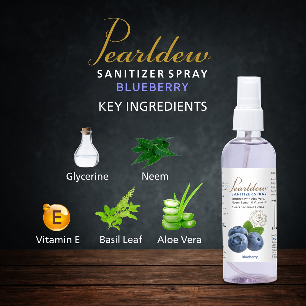 Pearldew Hand Sanitizer Spray (Blueberry) 120 ml
