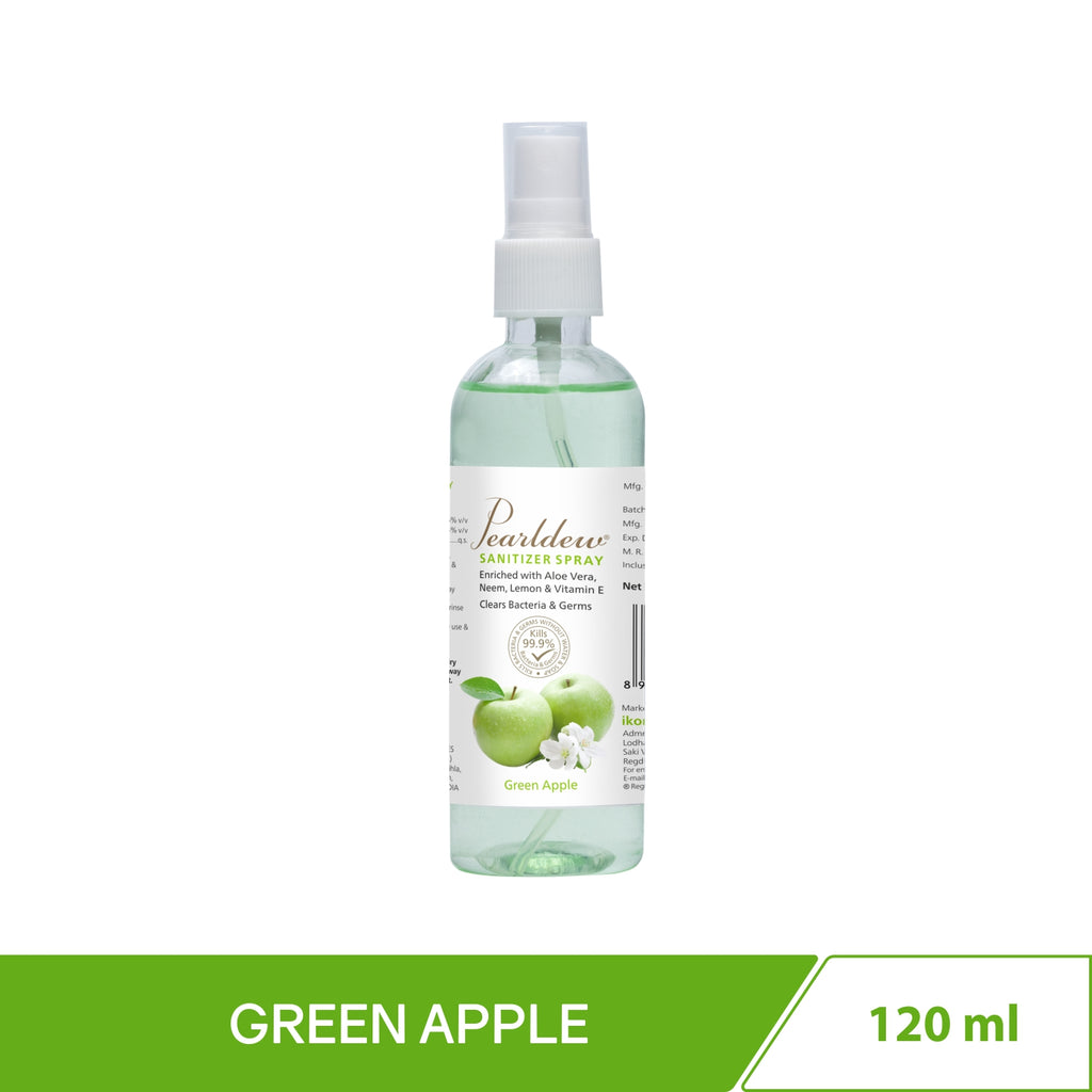 Pearldew Hand Sanitizer Spray (Green Apple) 120 ml