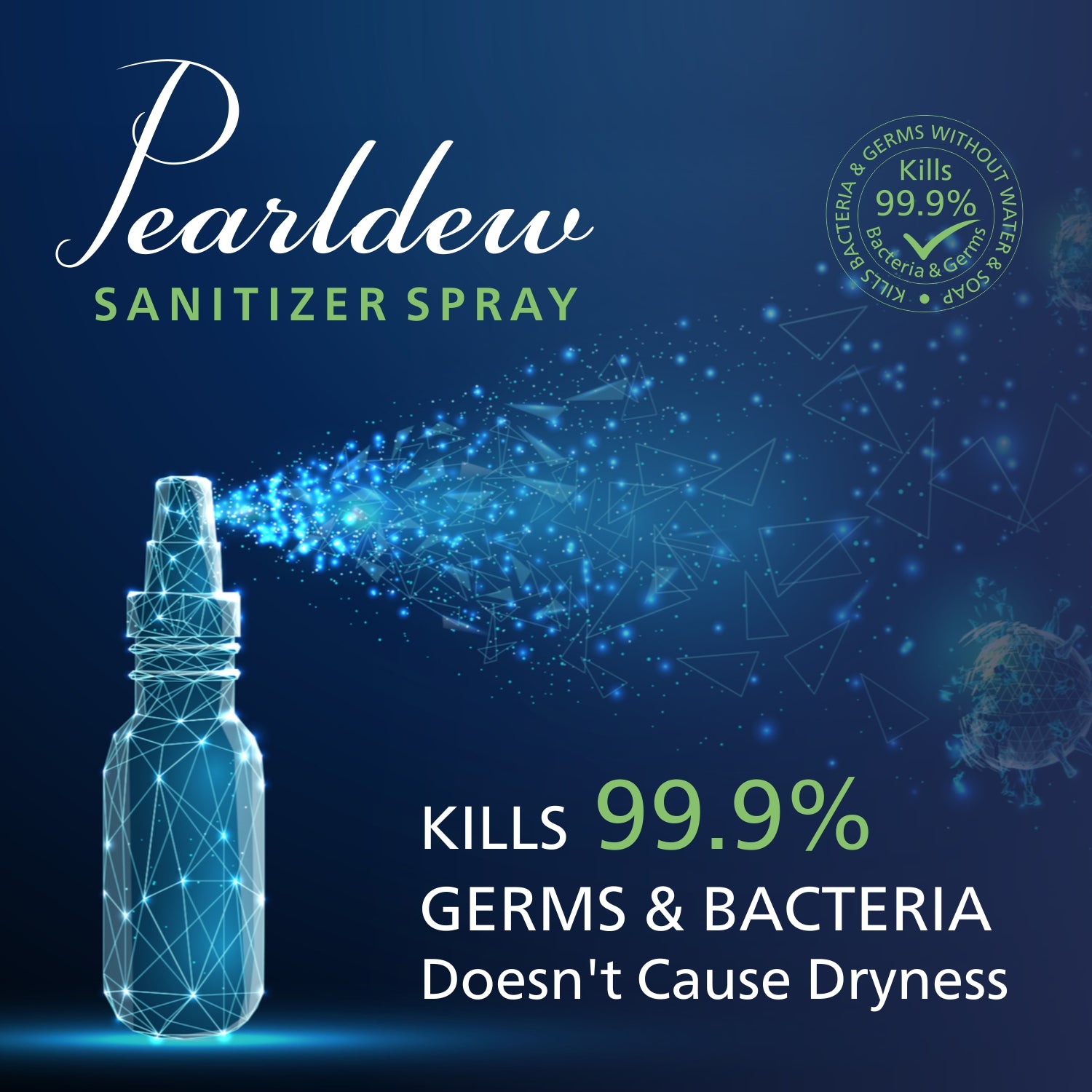 Pearldew Hand Sanitizer Spray (Green Apple) 500 ml