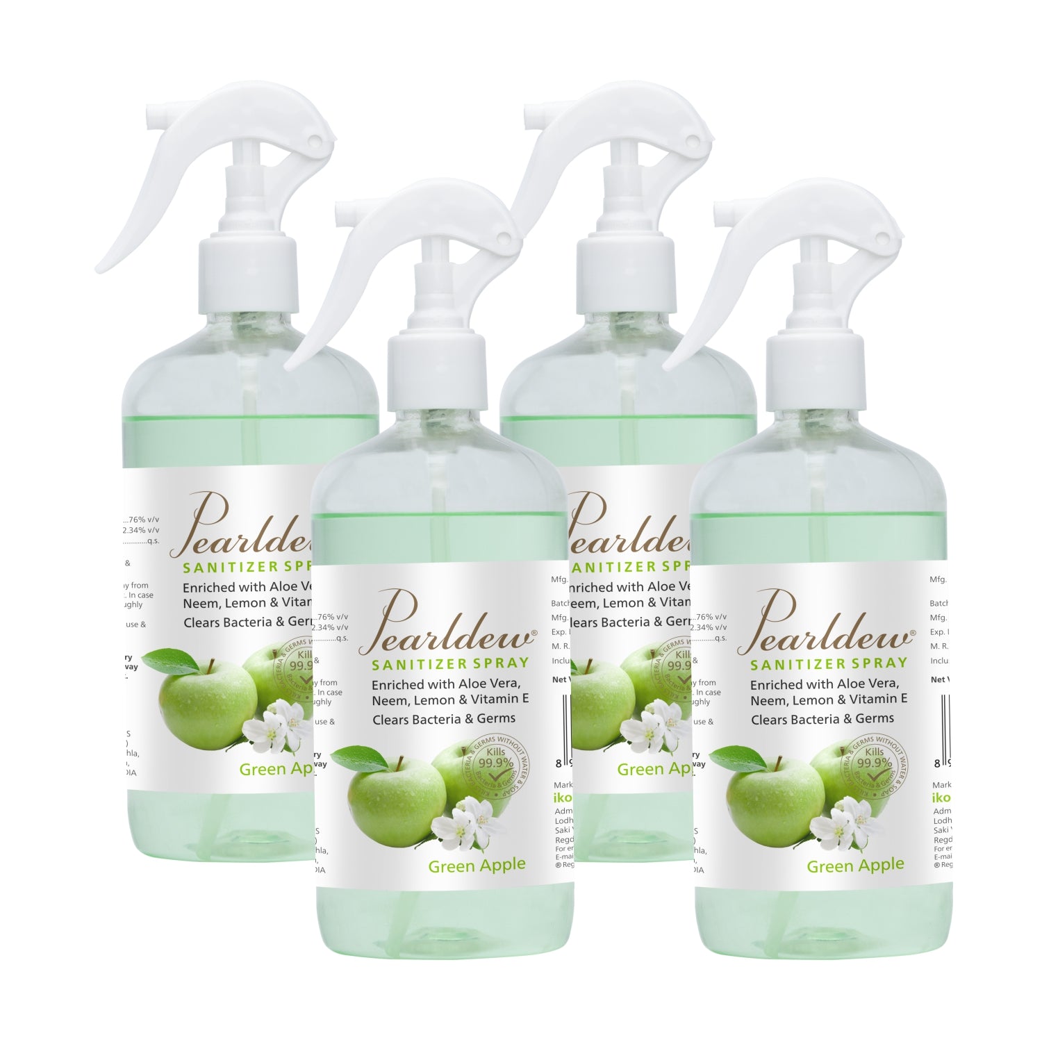 Pearldew Hand Sanitizer Spray (Green Apple) 500 ml