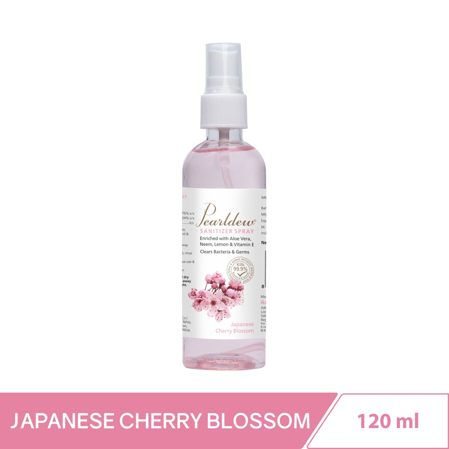 Pearldew Hand Sanitizer Spray (Japanese Cherry Blossom) 120 ml