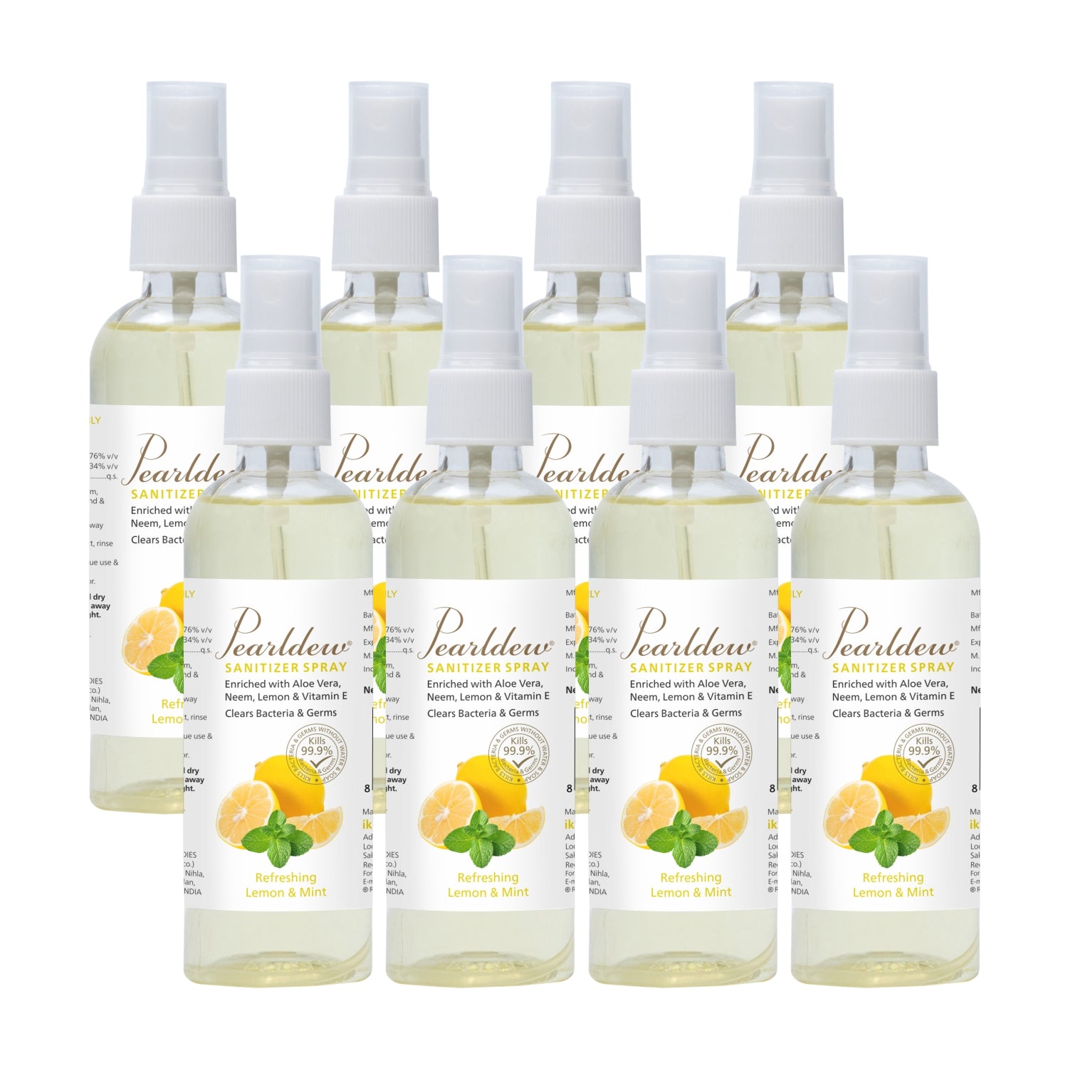 Pearldew Hand Sanitizer Spray (Refreshing Lemon & Mint) 120 ml