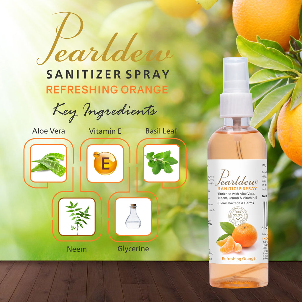 Pearldew Hand Sanitizer Spray (Refreshing Orange) 120 ml
