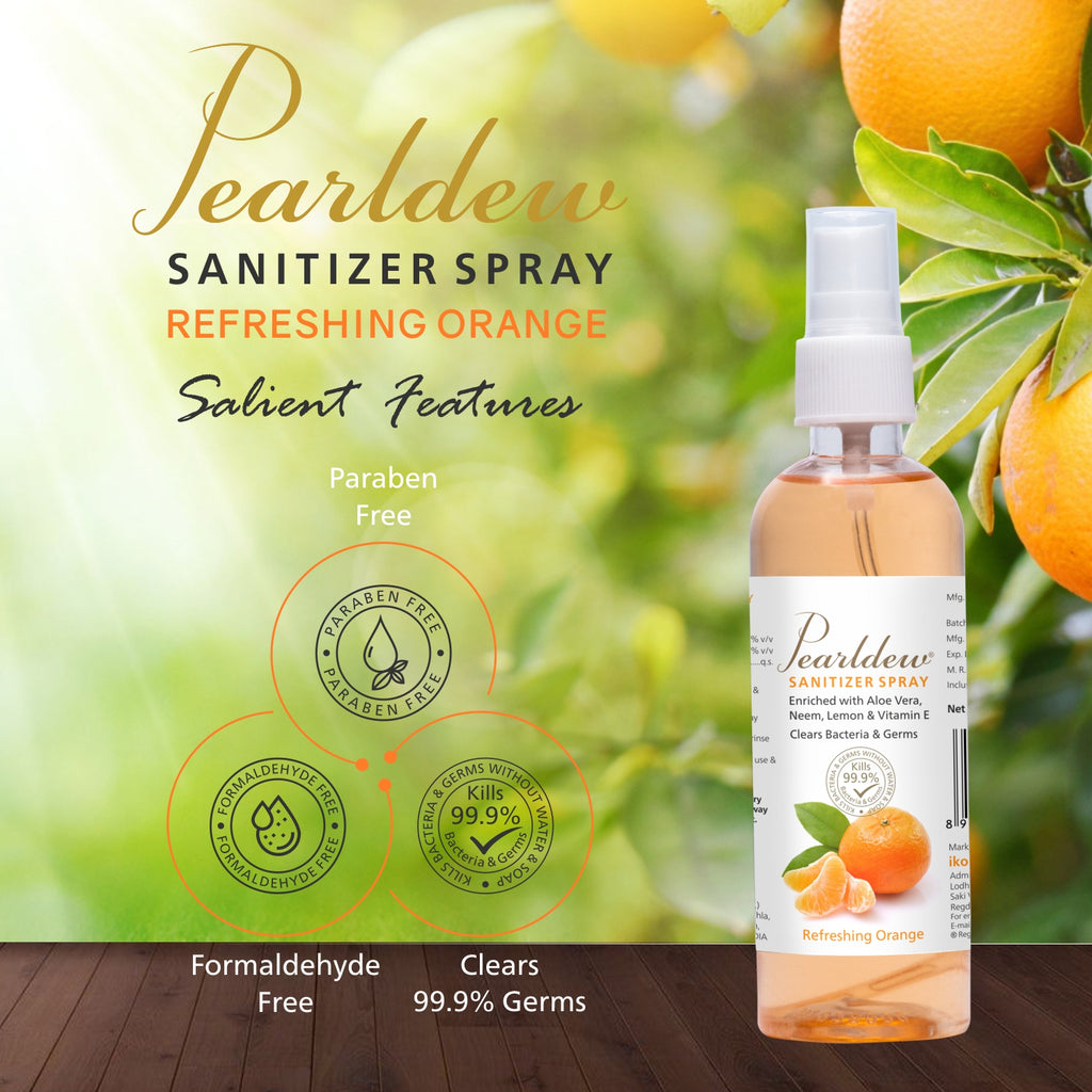 Pearldew Hand Sanitizer Spray (Refreshing Orange) 120 ml
