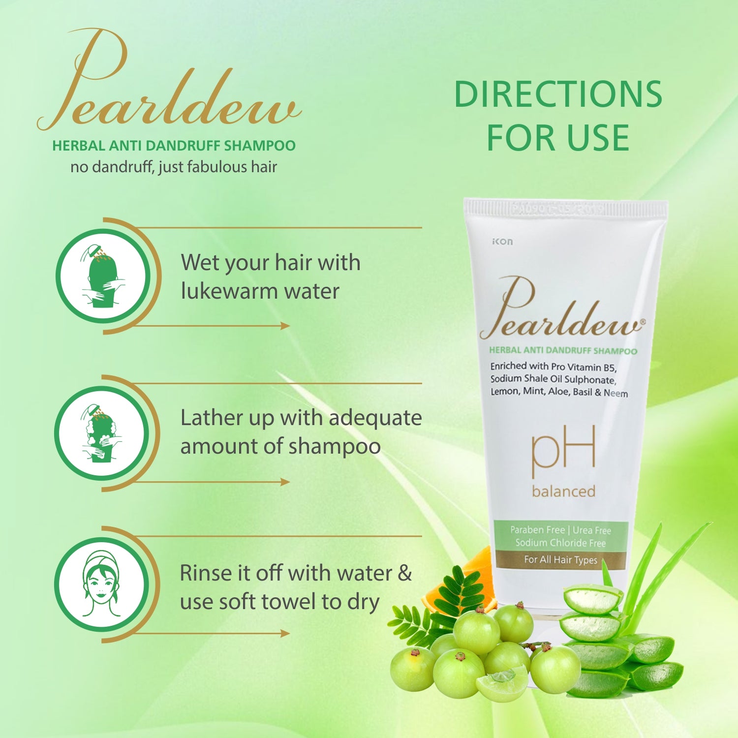 Pearldew Herbal Anti Dandruff Shampoo (100 ml)