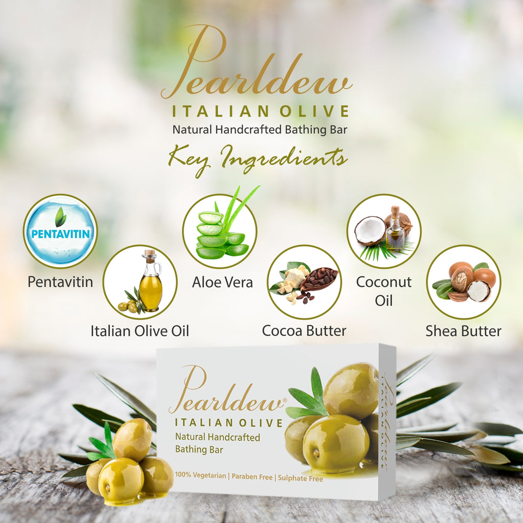 Pearldew Italian Olive Natural Handcrafted Bathing Bar (75 gm)