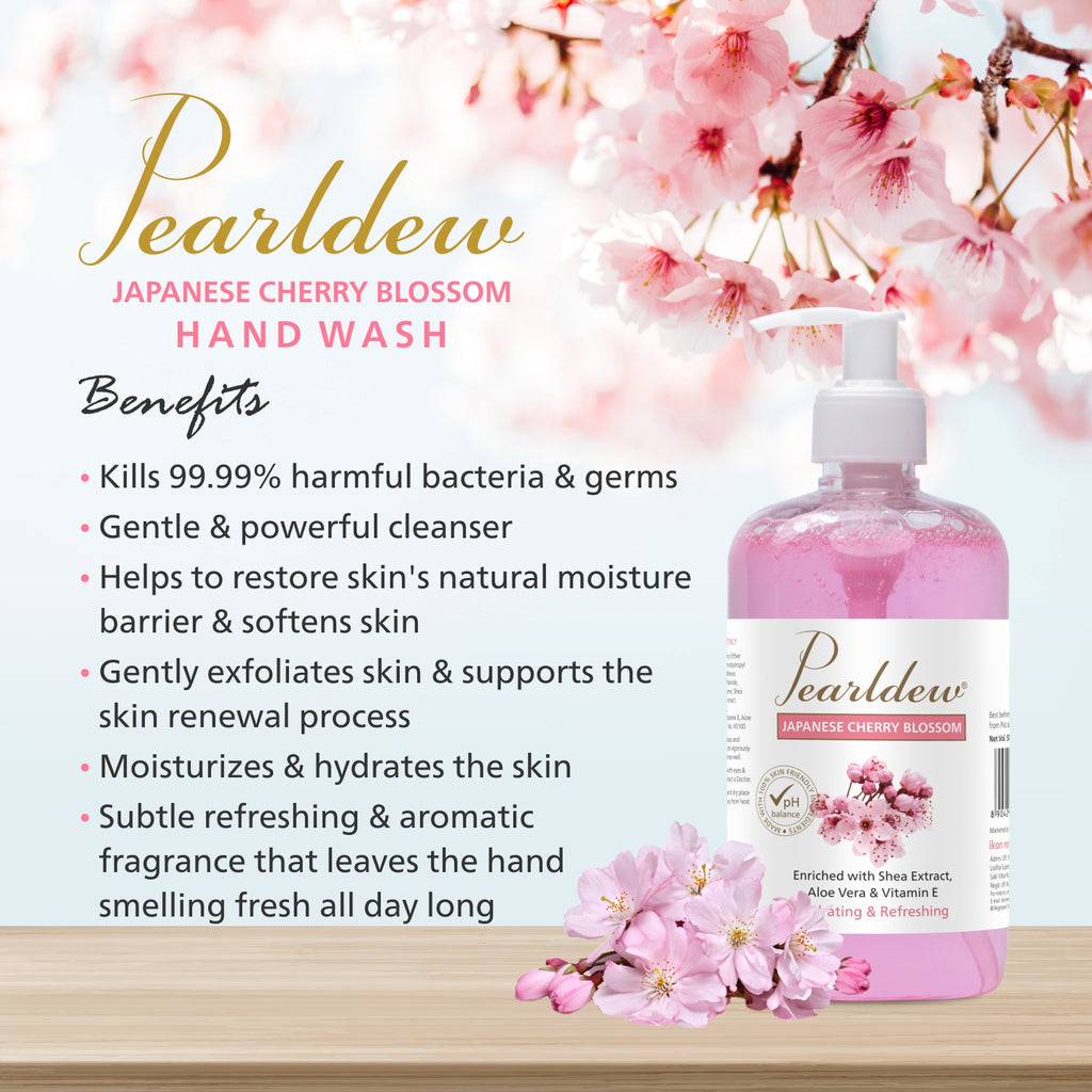 Pearldew Japanese Cherry Blossom Hand Wash (500 ml)