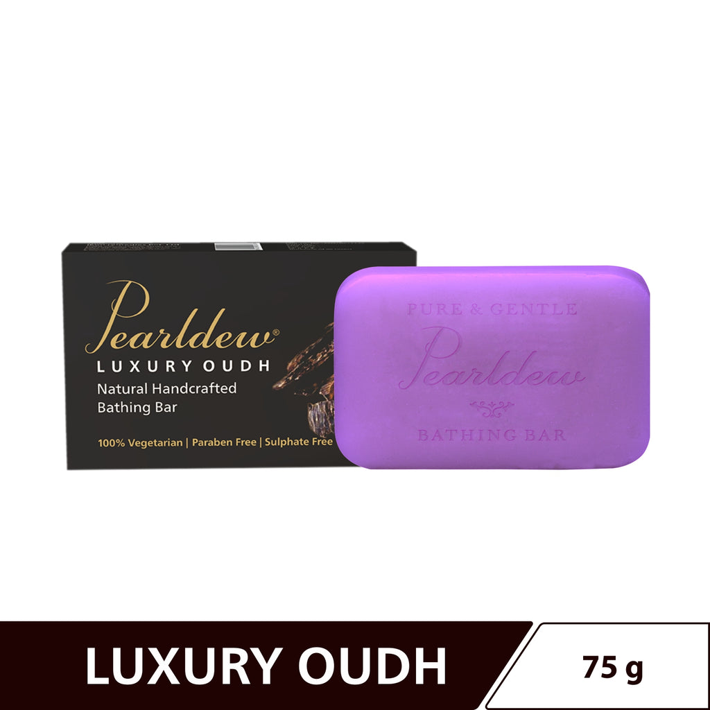 Pearldew Luxury Oudh Natural Handcrafted Bathing Bar (75 gm)