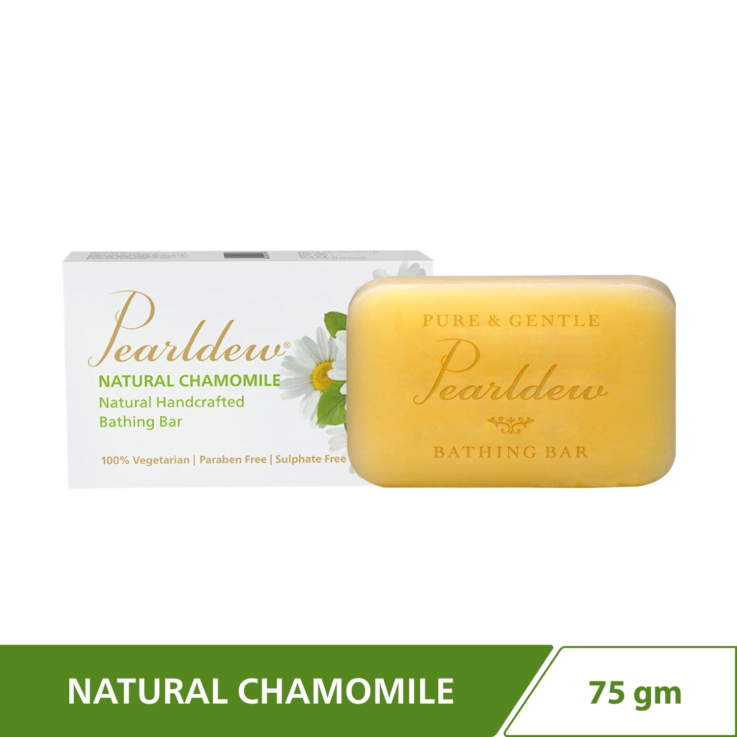 Pearldew Natural Chamomile Natural Handcrafted Bathing Bar (75 gm)