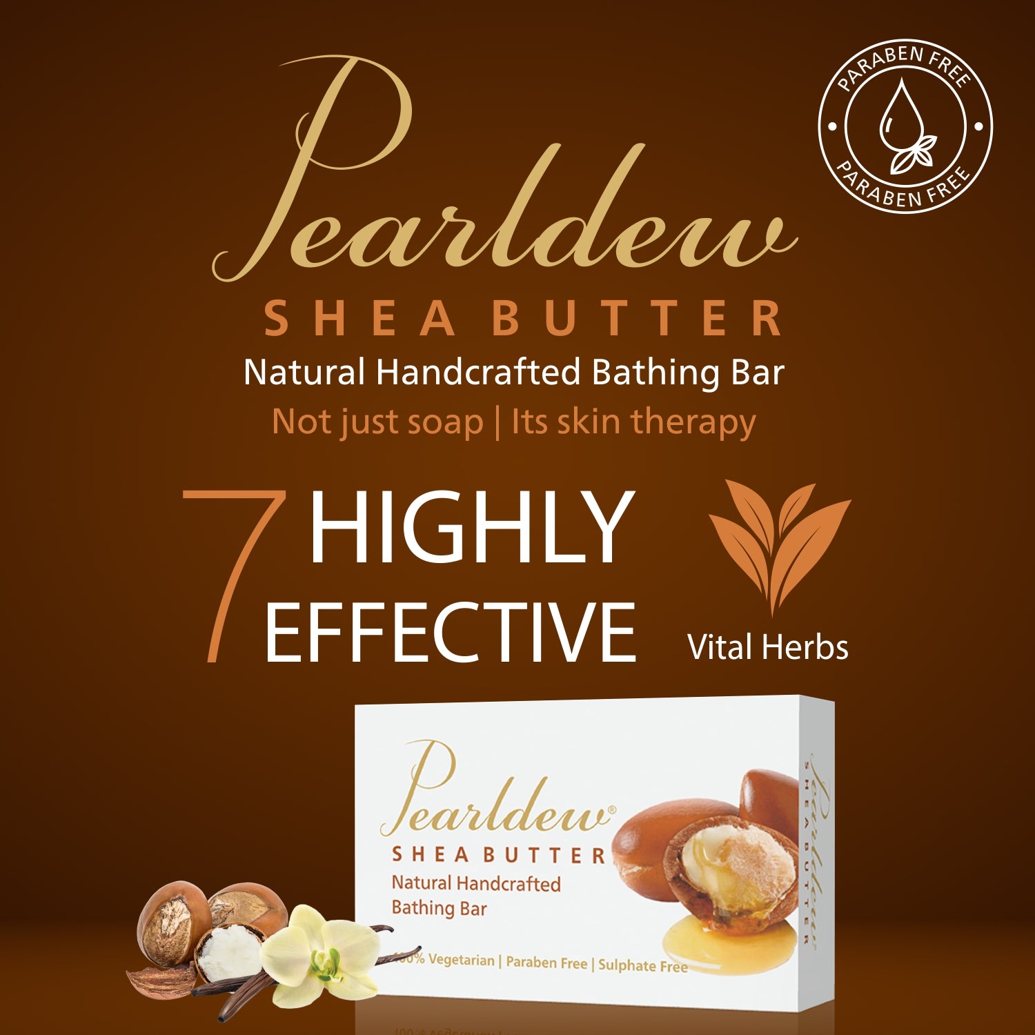 Pearldew Shea Butter Natural Handcrafted Bathing Bar (75 gm)