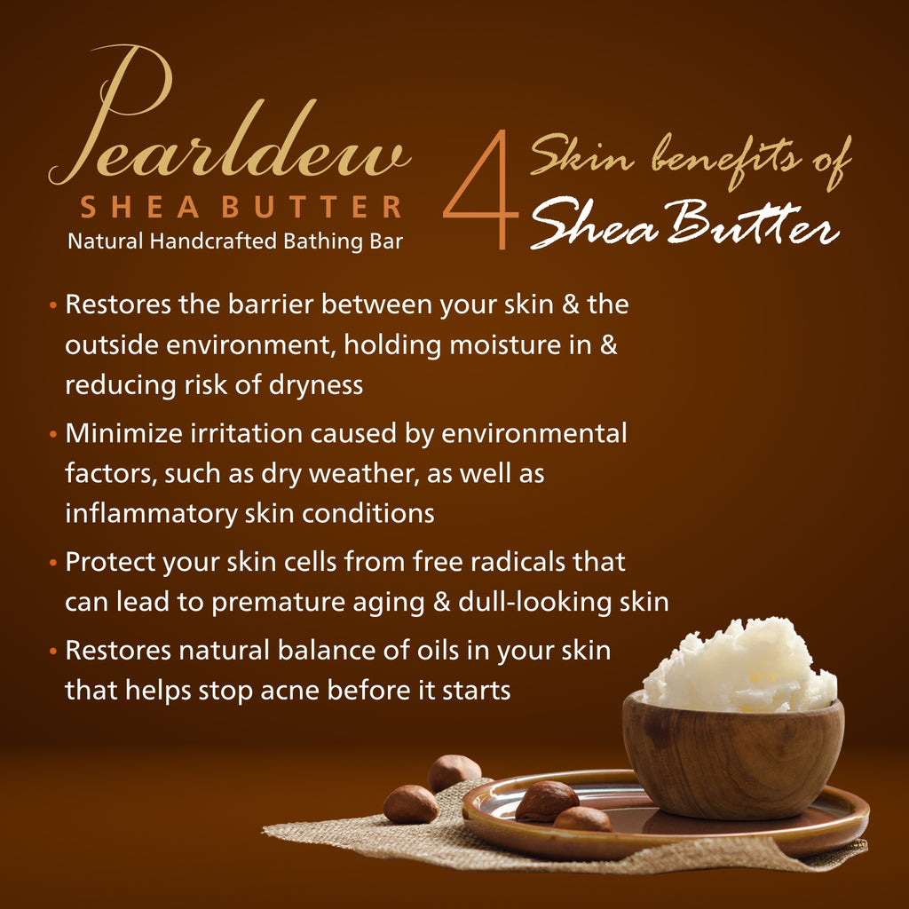 Pearldew Shea Butter Natural Handcrafted Bathing Bar (75 gm)