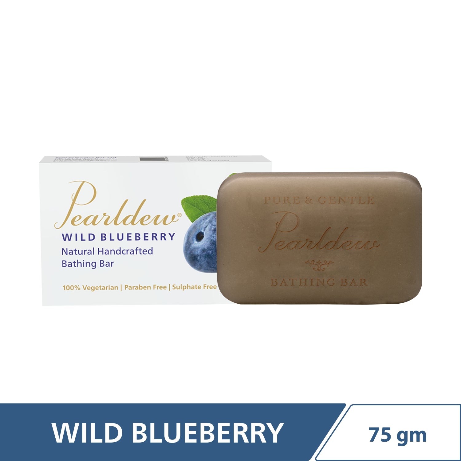 Pearldew Wild Blueberry Natural Handcrafted Bathing Bar (75 gm)