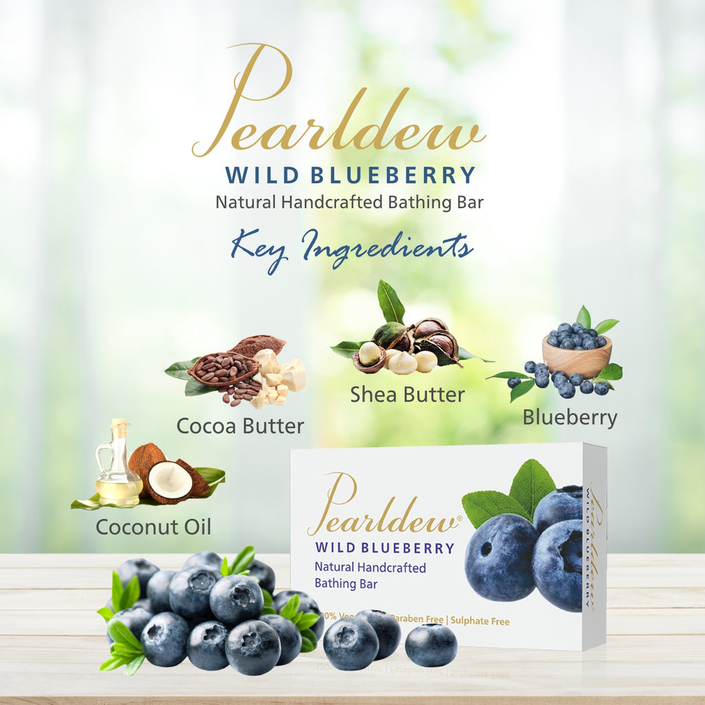 Pearldew Wild Blueberry Natural Handcrafted Bathing Bar (75 gm)
