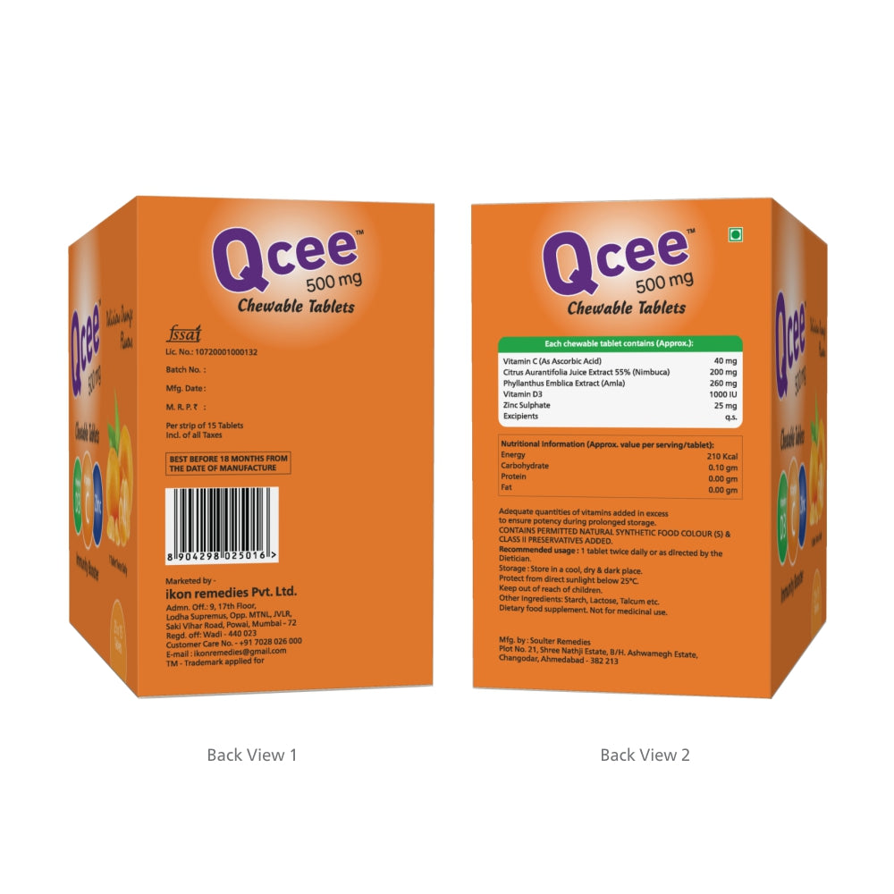 Qcee Chewable Tablets (Orange) 1x15 Alu-Alu