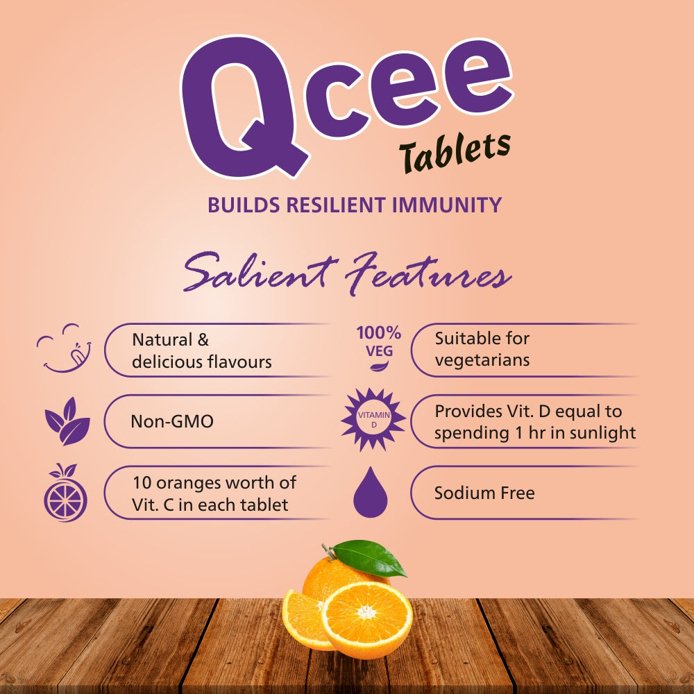 Qcee Chewable Tablets (Orange) 60 Tabs